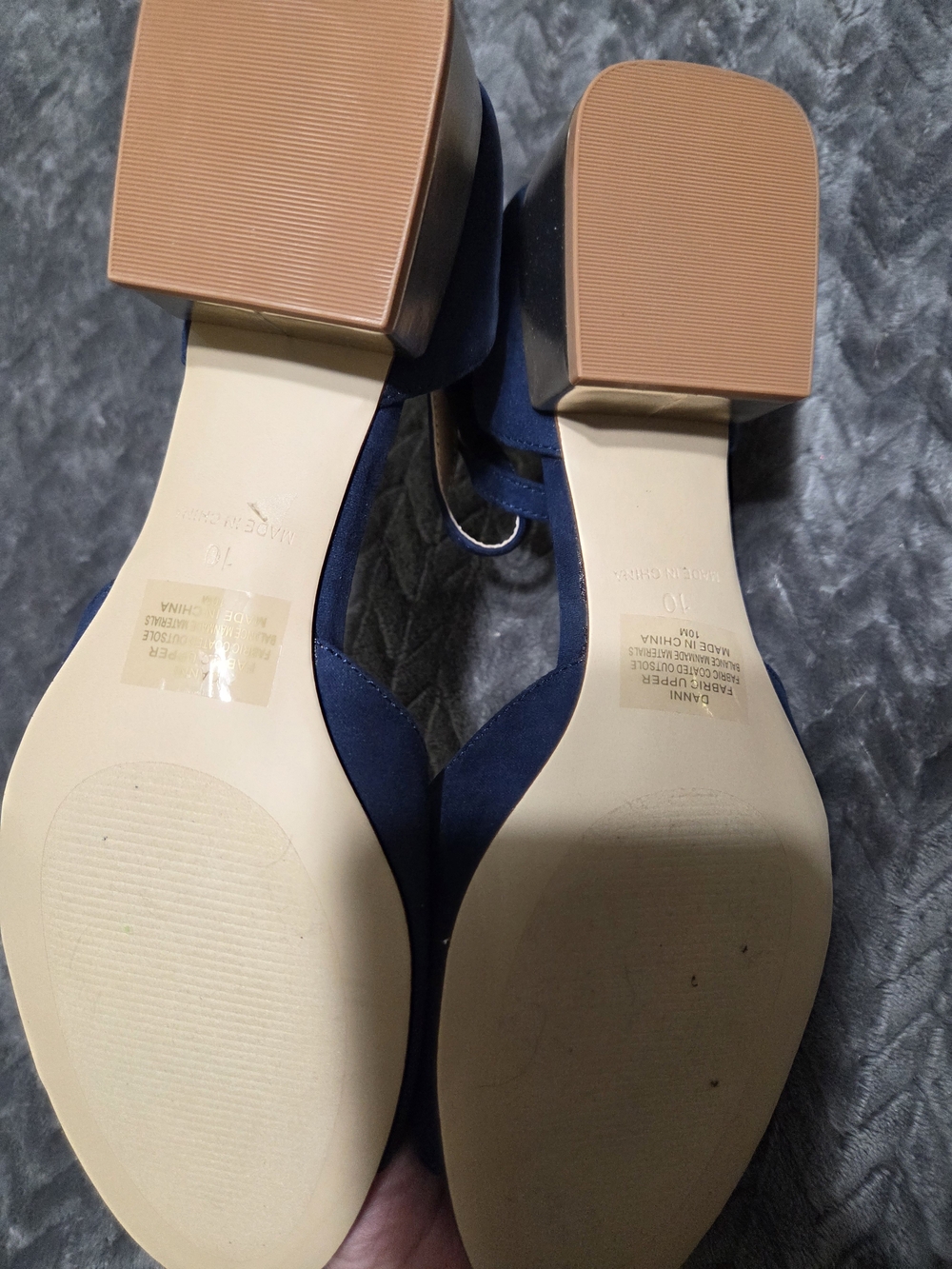 Kaari Blue Navy Open-Toe Ankle-Strap Heels - Picture 3 of 5